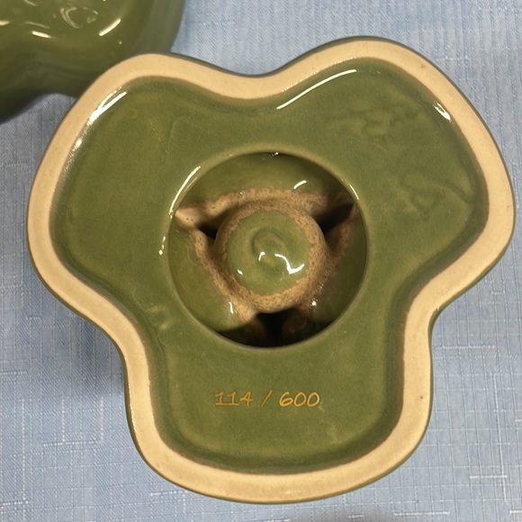 Fiesta Tripod Pyramid CANDLE HOLDERS sage numbered - Picture 3 of 5